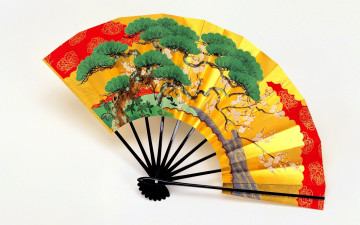 Картинка разное украшения аксессуары веера яркий японский рисунок