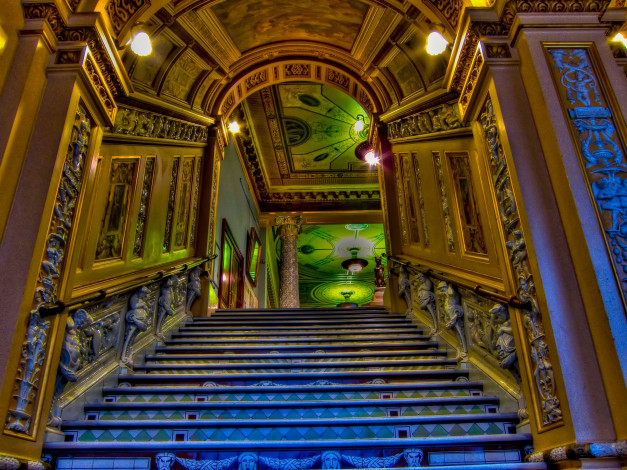 Обои картинки фото интерьер, холлы, лестницы, корридоры, лестница