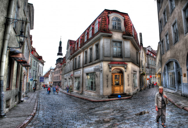 Обои картинки фото таллин, города, эстония, улица, дома