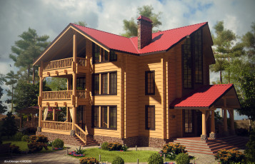 Картинка 3д графика architecture архитектура дом