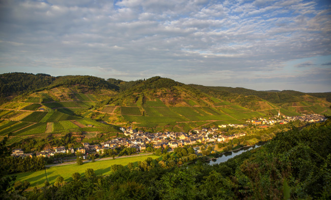 Обои картинки фото германия, эдигер, эллер, города, пейзажи, дома, река, панорама