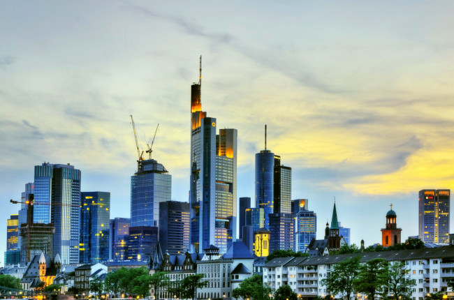 Обои картинки фото frankforts, skyline, города, панорамы, город, небоскребы, франкфурт, германия
