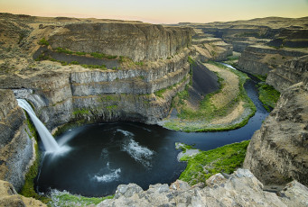 Картинка природа водопады плато каньон река водопад