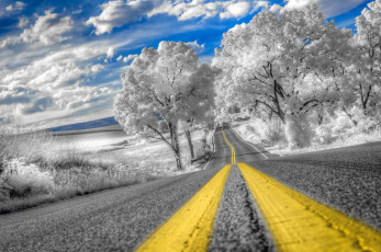 Картинка природа дороги pennsylvania hdr дорога деревья небо облака