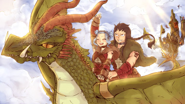 Картинка аниме fairy+tail двое пара дракон