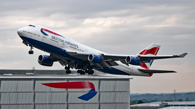 Обои картинки фото boeing 747-436, авиация, пассажирские самолёты, авиалайнер