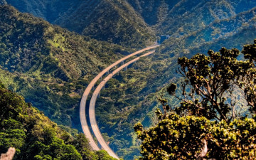 Картинка природа дороги автобан дорога горы
