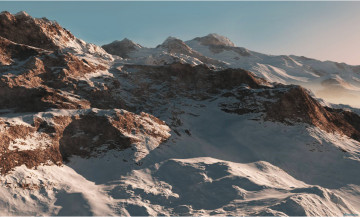 Картинка 3д+графика природа+ nature снег горы
