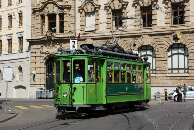 Обои картинки фото техника, трамваи, трамвай, город, рельсы
