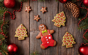 Картинка праздничные угощения xmas новый год выпечка merry gingerbread сладкое печенье глазурь рождество christmas cookies decoration