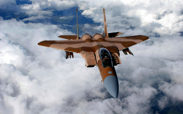 Картинка авиация боевые+самолёты облака eagle f-15 истребитель mcdonnell douglas