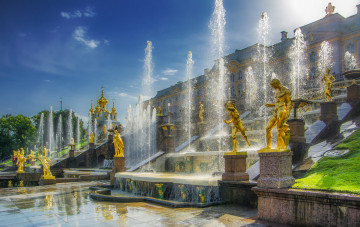 обоя peterhof palace, города, санкт-петербург,  петергоф , россия, простор