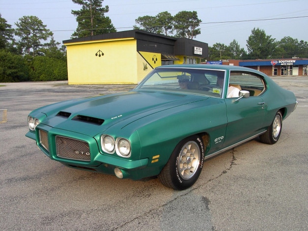 Обои картинки фото 1971, pontiac, gto, classic, автомобили