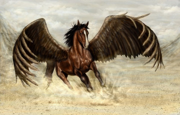 Картинка фэнтези пегасы конь