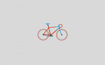 обоя рисованные, минимализм, велосипед