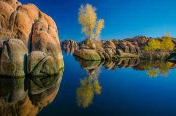 Картинка природа реки озера аризона watson lake береза камни отражение озеро
