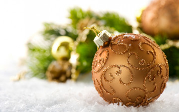 Картинка праздничные шары шар снег праздники рождество новый год christmas new year
