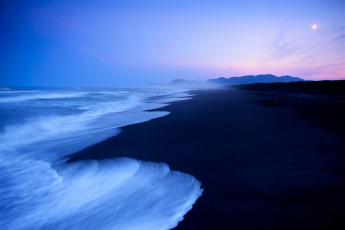 Картинка природа побережье ночь пляж море