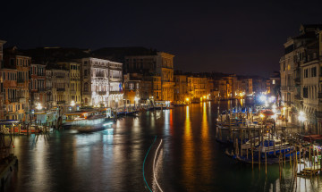 обоя ponte degli scalzi, города, венеция , италия, огни, ночь