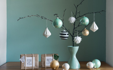 Картинка праздничные -+разное+ новый+год декоративная подарки праздник игрушки ваза композиция christmas decoration simple