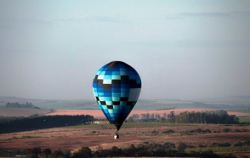 обоя авиация, воздушные шары, пейзаж, полет, воздушный, шар