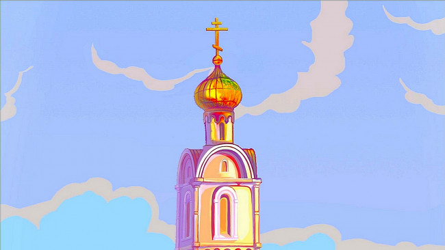 Обои картинки фото рисованное, религия, купол