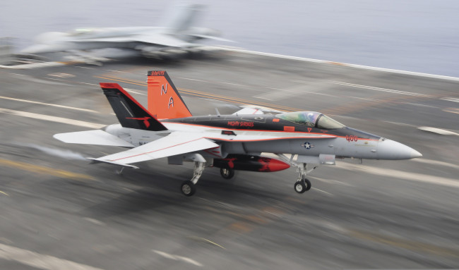 Обои картинки фото mcdonnell fa-18c hornet, авиация, боевые самолёты, истребитель