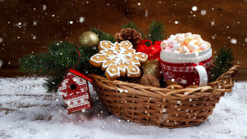 Картинка праздничные угощения мармеллоу печенье