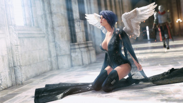 Картинка 3д+графика ангел+ angel девушка фон крылья ангел