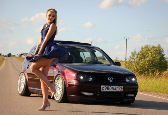 Картинка автомобили -авто+с+девушками volkswagen golf турбо