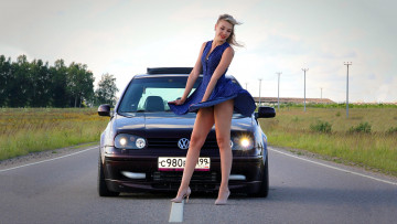 Картинка автомобили -авто+с+девушками volkswagen golf турбо