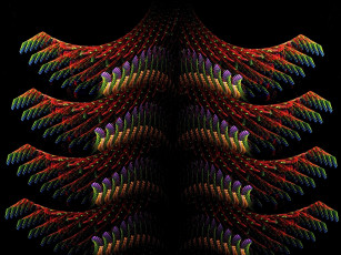 Картинка 3д графика fractal фракталы фон тёмный узор абстракция