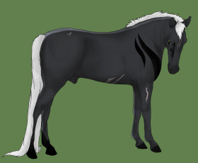 Картинка рисованные животные +лошади фон лошадь
