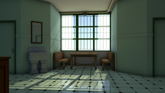 Обои картинки фото 3д графика, realism , реализм, окно, стулья, комната, стол
