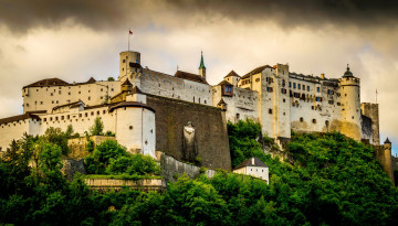 обоя австрия крепость хоэнзальцбург, города, замки австрии, австрия, хоэнзальцбург, крепость