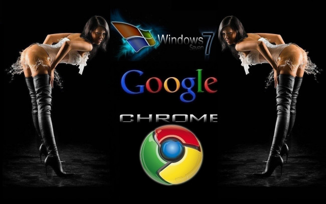 Обои картинки фото компьютеры, google,  google chrome, девушки, windows
