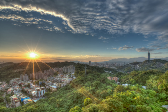 Обои картинки фото города, тайбэй , тайвань,  китай, панорама, город