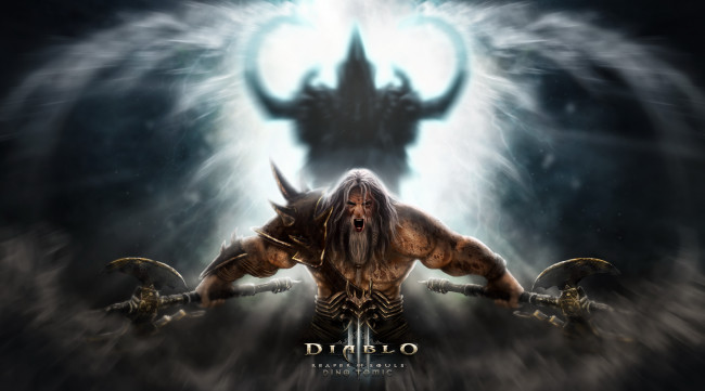 Обои картинки фото видео игры, diablo iii,  reaper of souls, оружие, фон, мужчина