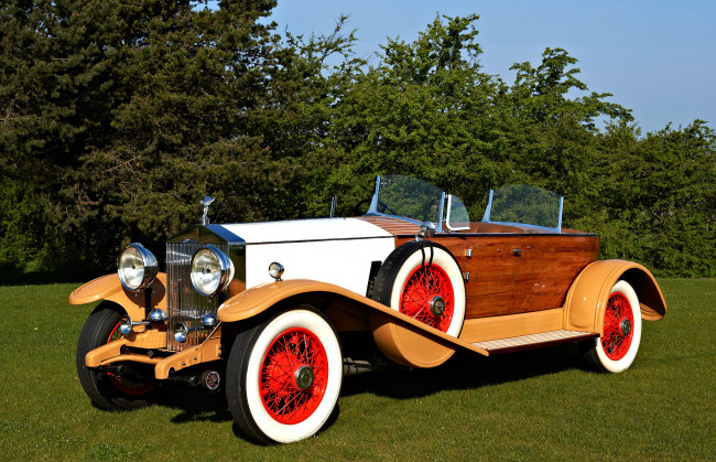 Обои картинки фото rolls-royce phantom ii boattail tourer 1932, автомобили, классика, 1932, tourer, boattail, ii, phantom, rolls-royce