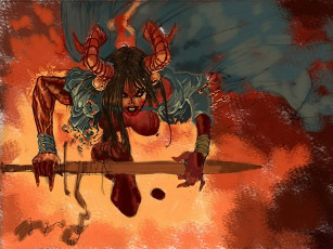 Картинка работы конкурса ice and fire фэнтези демоны