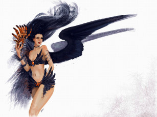 Картинка raven angel фэнтези ангелы
