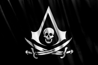 обоя видео игры, assassin`s creed iv,  black flag, череп