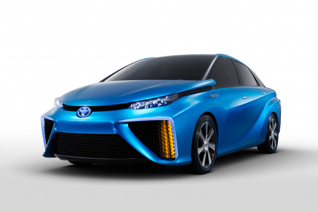 Обои картинки фото 2014 toyota fuel cell vehicle, автомобили, toyota, концепт, голубой