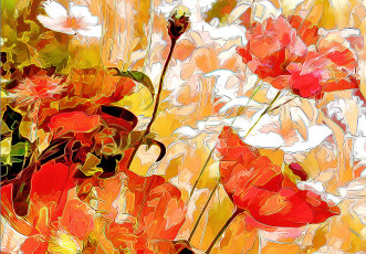 Картинка разное компьютерный+дизайн цветы лепестки поле луг природа