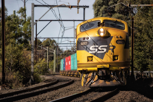 Обои картинки фото техника, поезда, состав, локомотив, железная, дорога