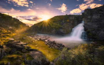 Картинка природа водопады горы река