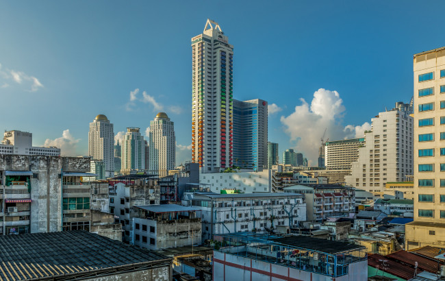 Обои картинки фото downtown bangkok,  tha&, 239, land, города, бангкок , таиланд, башня