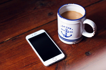 Картинка еда кофе +кофейные+зёрна чашка смартфон