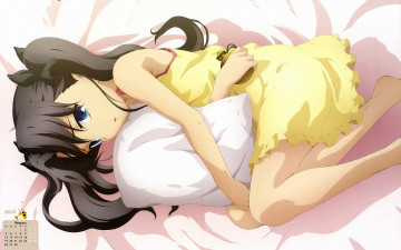 Картинка календари аниме 2018 взгляд девушка подушка