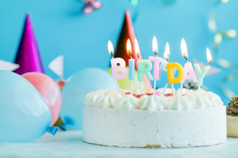 Картинка праздничные день+рождения свечи торт
